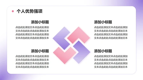 紫色小清新风班委学委竞选自我介绍PPT模板