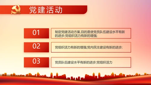 红色社区党支部工作总结汇报PPT