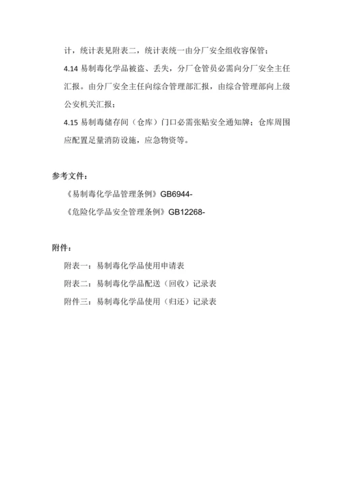 易制毒化学品管理标准规定.docx