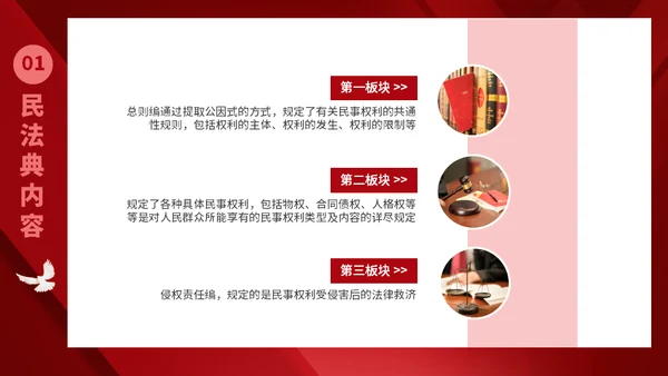 民法典普法宣传教育P通用PPT模板