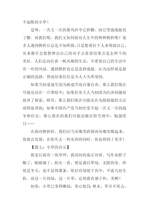 小草的启示作文600字.docx