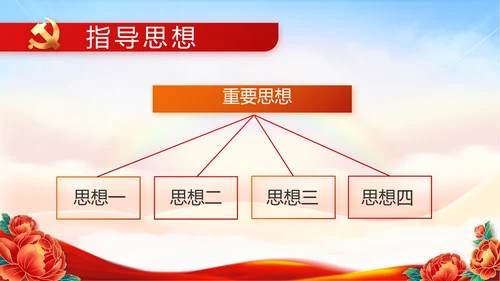 红色党支部党建民族生活PPT动态模板
