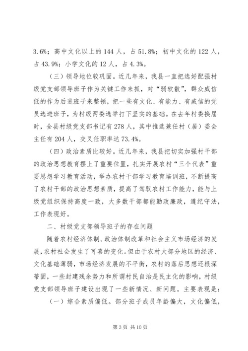 村级党支部领导班子调研报告.docx