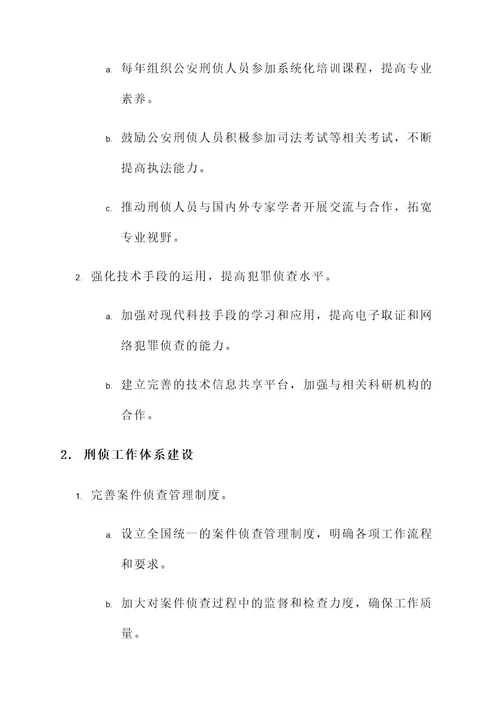 公安刑侦职业发展规划方案