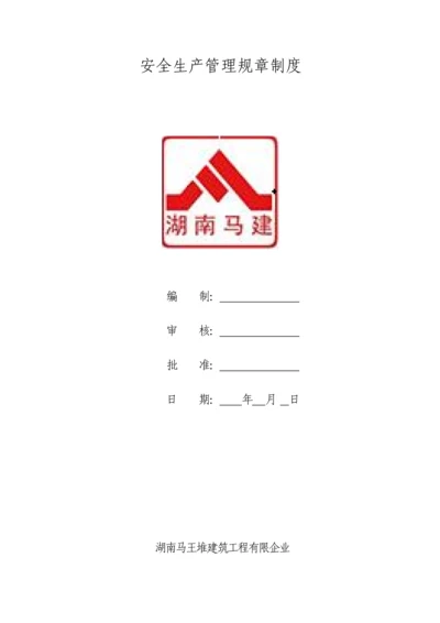 安全生产管理规章制度上报.docx