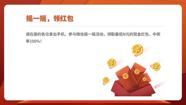 红色商务风公司年终客户订货会销售活动PPT模板