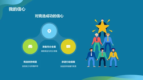 蓝色手绘风班委竞选自我介绍PPT模板