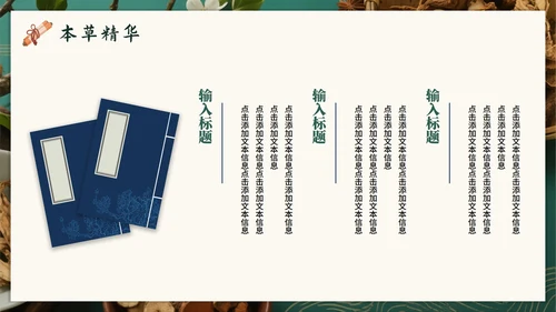 绿色高级中国风中医中药传统文化科普PPT模板