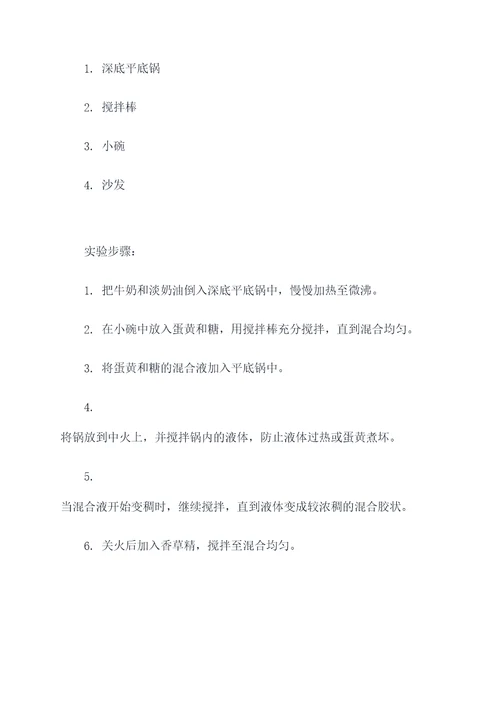 自制小雪糕实验报告