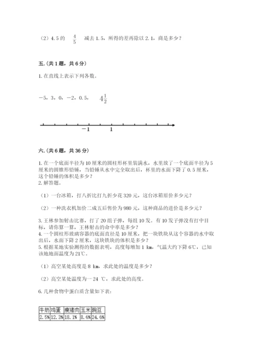 人教版数学小升初模拟试卷精品【易错题】.docx