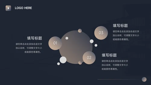 深蓝暗金商务风金融工作汇报PPT模板