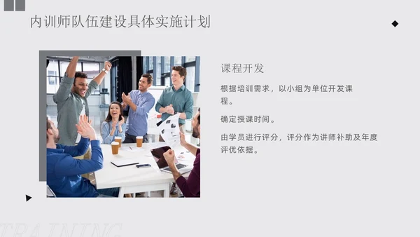 灰色商务形状风如何打造内训师团队