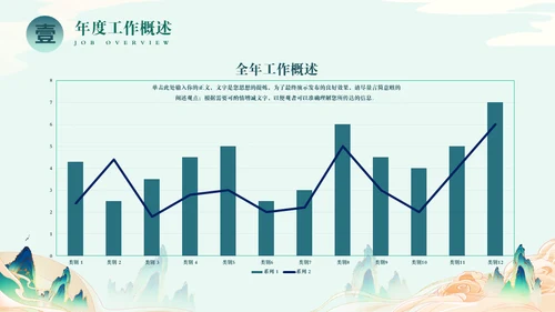 中国风年终总结通用PPT模板