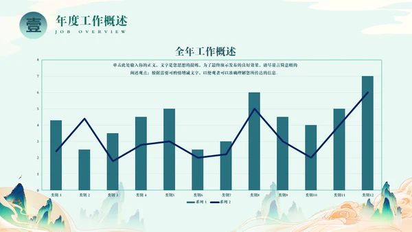 中国风年终总结通用PPT模板