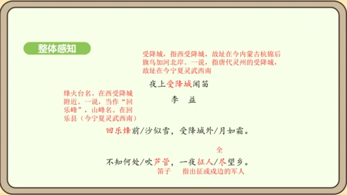 七年级语文上册第三单元课外古诗词诵读（一）-夜上受降城闻笛 课件（20张PPT)