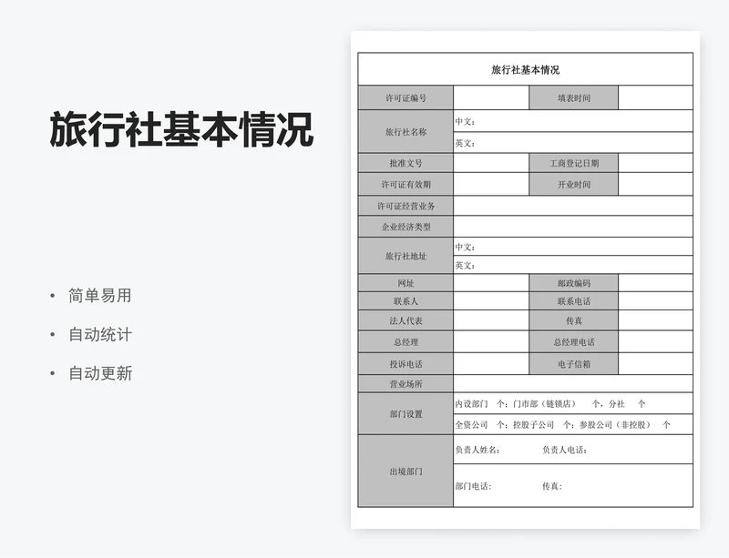 旅行社基本情况