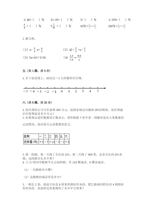 苏教版六年级数学小升初试卷（b卷）.docx