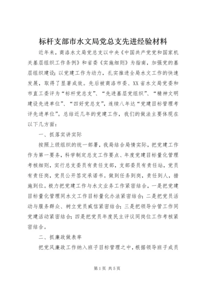 标杆支部市水文局党总支先进经验材料.docx