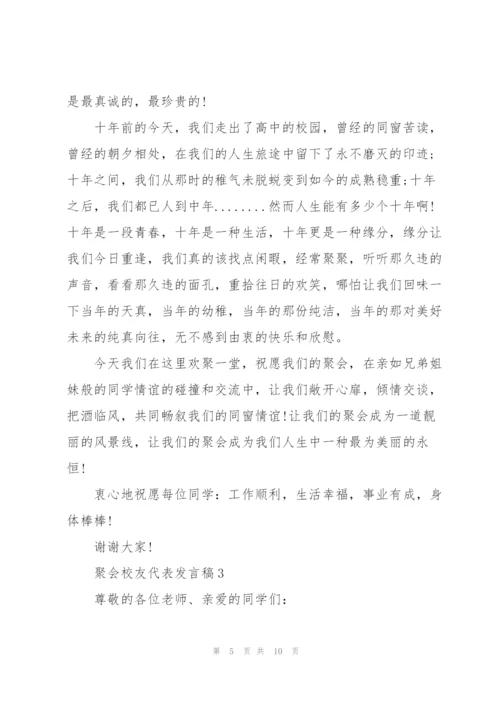 聚会校友代表发言稿5篇.docx