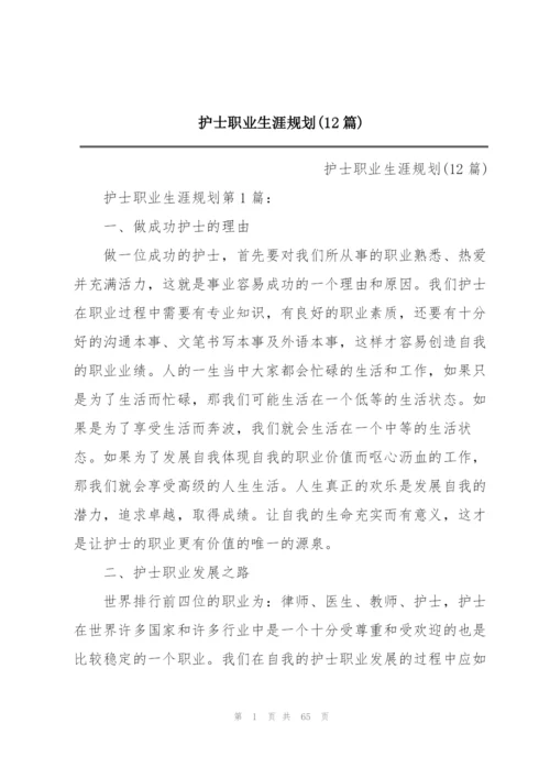 护士职业生涯规划(12篇).docx