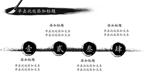 古典唯美简约水墨传统文化PPT模板