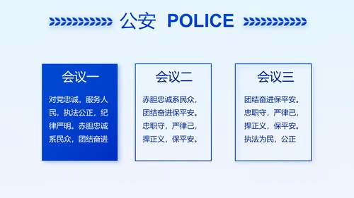 蓝色大气公安警察年终工作总结汇报动态PPT模板