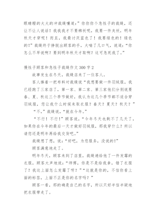 慢性子顾客和急性子裁缝作文300字.docx