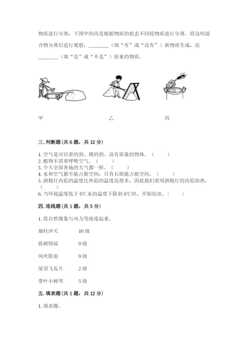 教科版三年级上册科学期末测试卷【网校专用】.docx