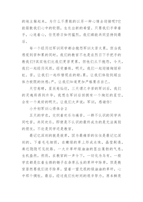 小升初军训心得体会.docx