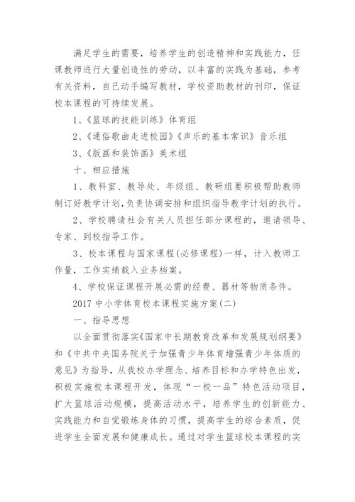 2017中小学体育校本课程实施方案.docx