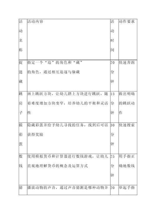 早教机构民间游戏培训方案