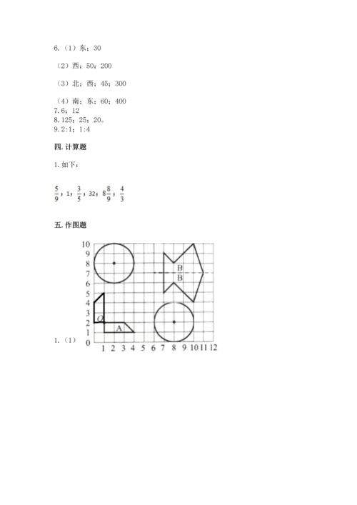 人教版六年级上册数学期末测试卷带答案（完整版）.docx