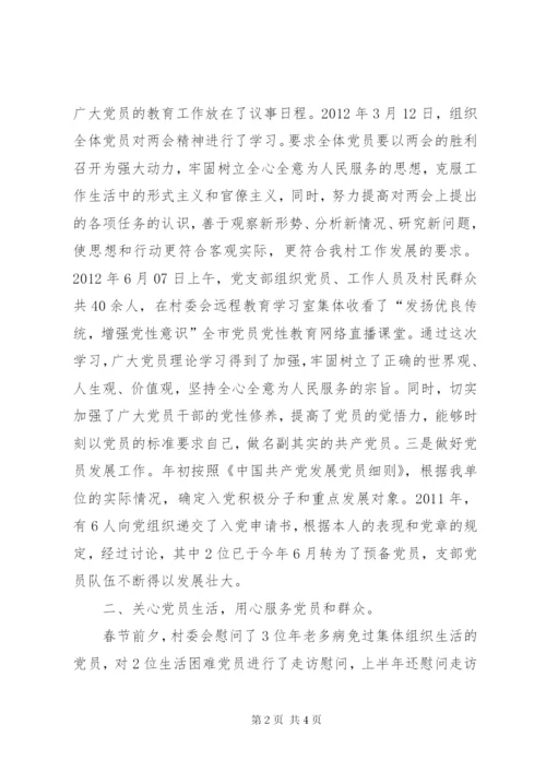 村党支部半年党建工作总结.docx