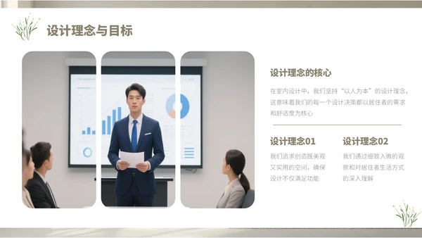 浅色小清新简约风工作汇报总结通用PPT模板
