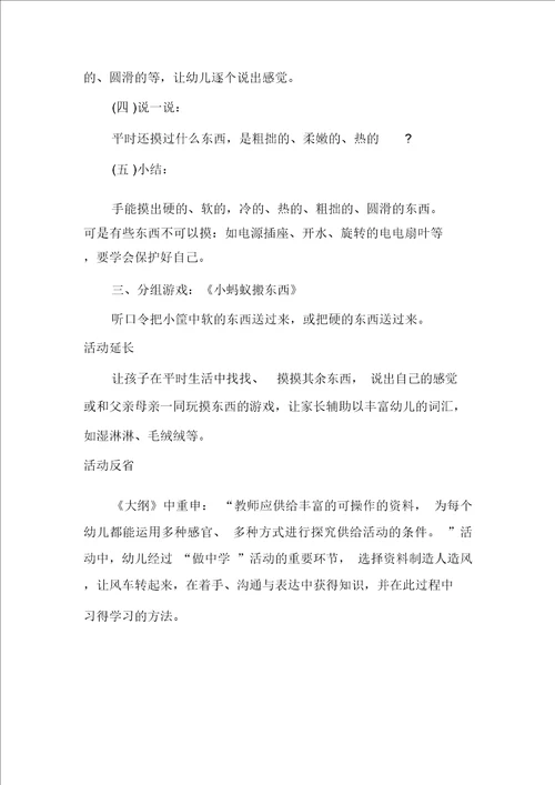 小班科学优质课教案及教学反思感知物体