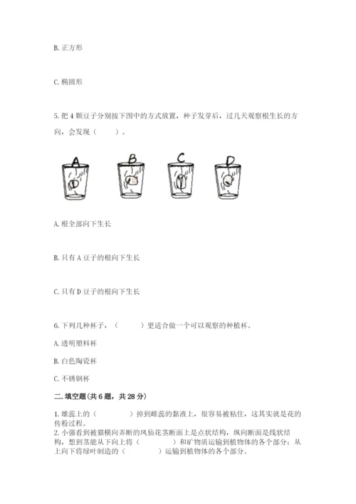 科学四年级下册第一单元植物的生长变化测试卷附完整答案（典优）.docx