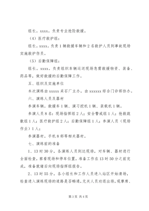 非煤矿山落石伤人事故应急救援演练方案 (2).docx