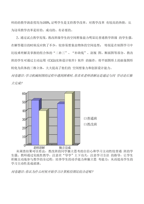 中职机械制图课课程改革课题结题报告