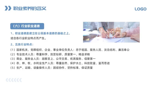 蓝色简约职业道德与职业素养PPT模板宣传PPT动态PPT