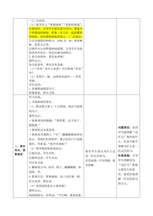 【大单元】7《一匹出色的马》第二课时 教学设计