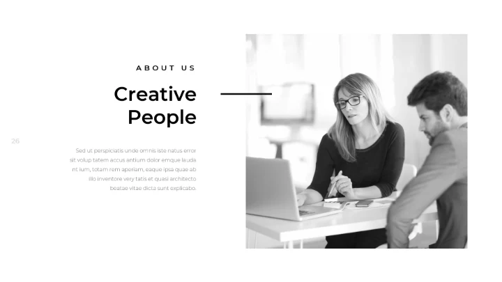 创意黑白调极简主义公司简介动态PPT模板