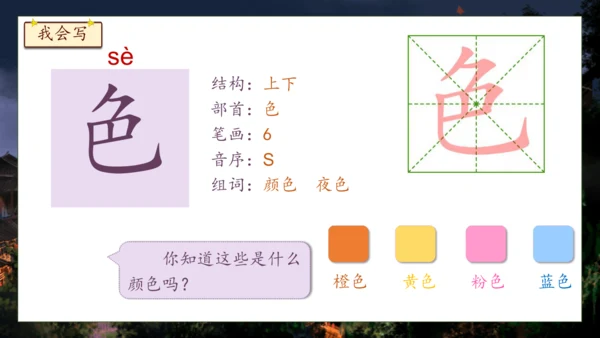【核心素养】部编版语文一年级下册-8. 夜色 第1课时（课件）