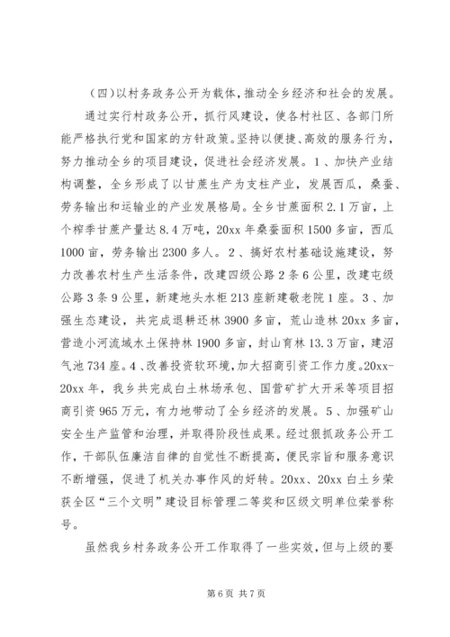 乡镇村务政务公开工作典型材料.docx