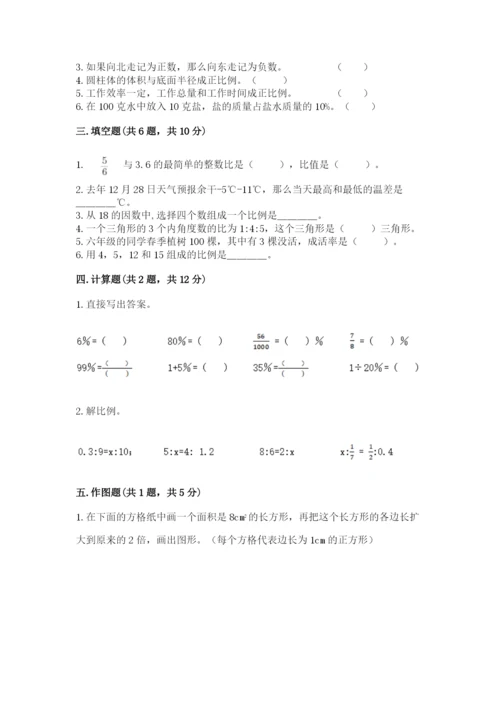 哈尔滨市道外区六年级下册数学期末测试卷完整版.docx