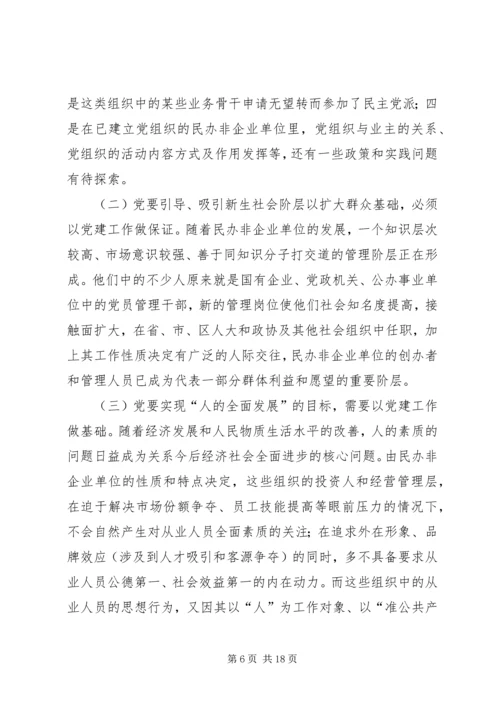 民办非企业单位党建工作研究.docx