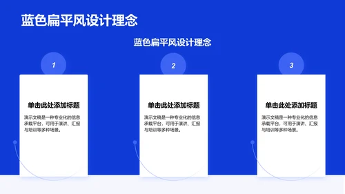 蓝色扁平风学术汇报成果PPT