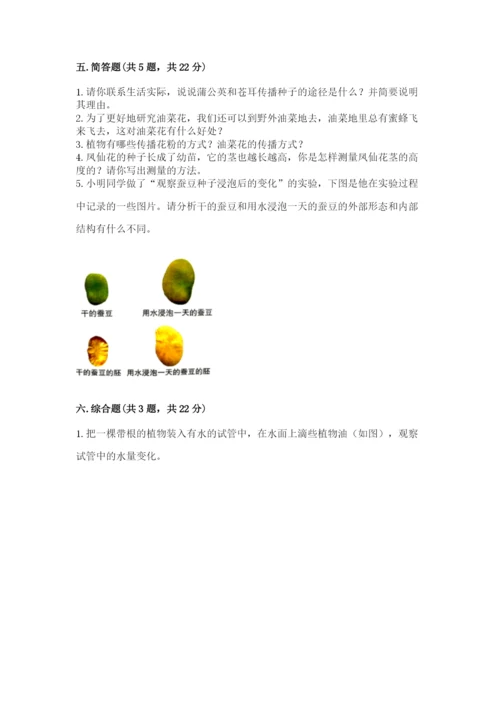 科学四年级下册第一单元《植物的生长变化》测试卷含答案（研优卷）.docx