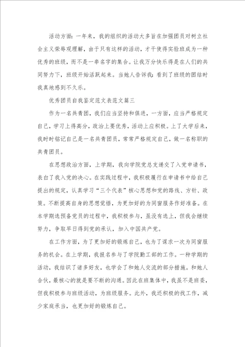 检验进修优异团员自我判定范文