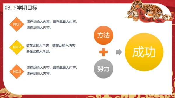 虎年贺岁元旦晚会班会通用PPT模板