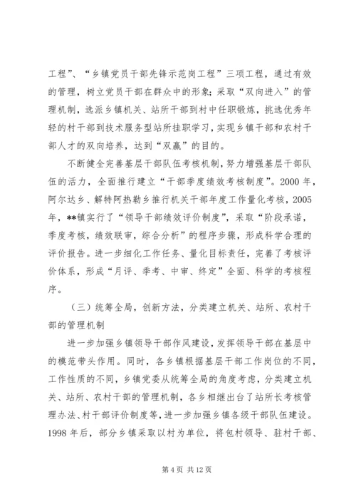 乡镇基层干部队伍建设经验做法.docx